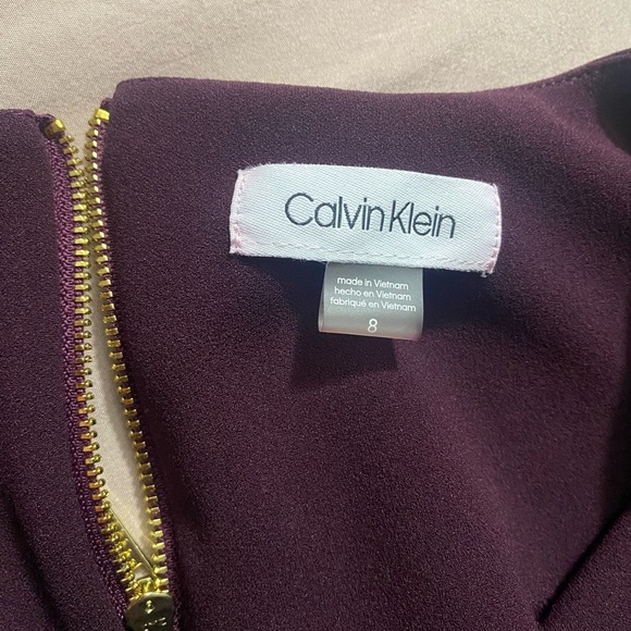 Calvin Klein Asymmetrical Plum Dress - Picture 5 of 5